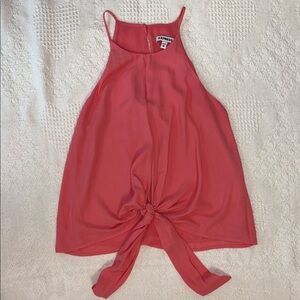 Express Coral Tie-Front Camisole